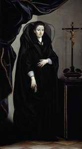 Gyászba öltözött nemesasszony portréja, c. 1600. alkotó: Jacopo Chimenti