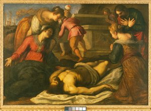 Siralom a halott Krisztus felett, 1580-as évek vége (olaj, vászon) alkotó: Jacopo Il Giovane Palma