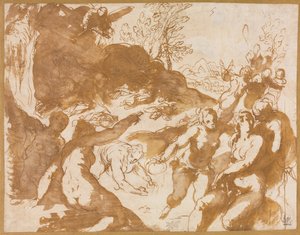 Apollo and the Muses Awakened by the Call of Fame, 1590-es évek.
