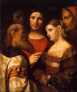 Krisztus és a házasságtörésen elhurcolt asszony”, 1510.
