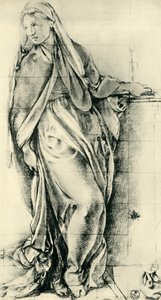 Szűz Mária angyali üdvözletének vázlata, 16. század közepe, 1943. alkotó: Jacopo Pontormo
