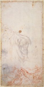 Tanulmány a halottak feltámadásáról (kréta papíron) alkotó: Jacopo Pontormo