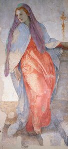 Giacomo Carucci Angyali üdvözlete, Pontormo (1494-1557), freskó, részlet, Capponi-kápolna, Santa Felicita templom, Firenze