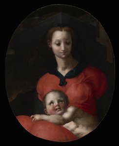 Szűz és gyermek, Madonna del Libro néven ismert, 1545-46 körül alkotó: Jacopo Pontormo