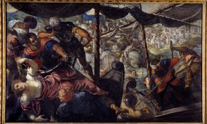 Harc a törökök és a keresztények között. Jacopo Robusti Tintoretto dit Le tintoret (1518-1594) alkotó: Jacopo Robusti Tintoretto