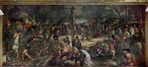 Keresztrefeszítés (olaj, vászon) alkotó: Jacopo Robusti Tintoretto