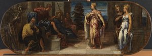 Eszter és Ahasvérus vagy Salamon és Sába királynője, 1545 alkotó: Jacopo Robusti Tintoretto