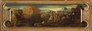 Dávid király, aki a frigyládát viszi Jeruzsálembe. alkotó: Jacopo Robusti Tintoretto