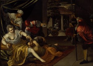 Sámson és Delila (olaj, vászon) alkotó: Jacopo Robusti Tintoretto