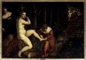 Suzanne a fürdőben Jacopo Robusti festménye dit Le Tintoret (Il Tintoretto) (1518-1594) 16. század V. 1,67x2,38 m Párizs, Louvre Múzeum alkotó: Jacopo Robusti Tintoretto