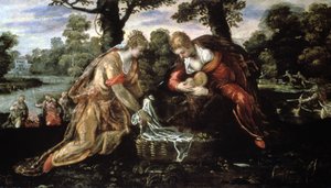 Mózes megtalálása, 16. század alkotó: Jacopo Robusti Tintoretto
