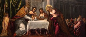 A bemutatás a templomban, 1540 körül (olaj, vászon) alkotó: Jacopo Robusti Tintoretto