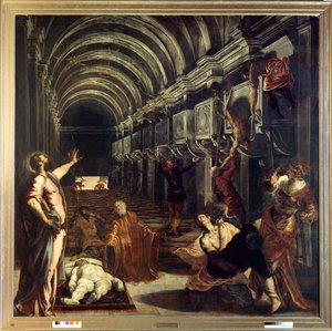 Szent Márk holttestének felfedezése alkotó: Jacopo Robusti Tintoretto