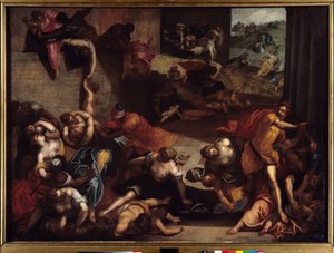 Az ártatlan lemészárlása Jacopo Robusti festménye dit le Tintoret ou Il Tintoretto (1518-1594) 16. század V. 1,34x1,86 m Rennes, Musee des Beaux Arts. alkotó: Jacopo Robusti Tintoretto