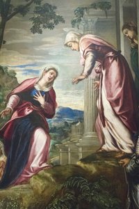 Látogatás Szent Józseffel és Szent Zakariással alkotó: Jacopo Robusti Tintoretto