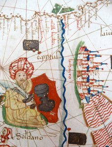 Egyiptom és a Vörös-tenger részlete Európa reneszánsz térképéről, Jacopo Russo (1528 után)