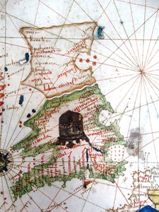 Anglia, Wales és Skócia, Európa reneszánsz térképéről, Jacopo Russo (utána), 1528