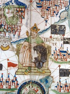 Szent-római császár, részlet Európa reneszánsz térképéről, Jacopo Russo