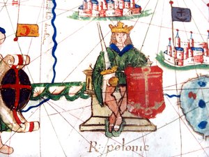 lengyel király részlete Európa reneszánsz térképéről, Jacopo Russo (utána), 1528 alkotó: Jacopo Russo