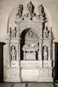 Temetési emlékmű Girolamo Basso Della Rovere bíboros előtt (márványszobor)