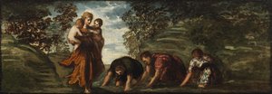 Latona békává változtatja a líciai parasztokat. alkotó: Jacopo Tintoretto