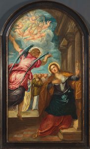 Az angyal megjövendöli Alexandriai Szent Katalin vértanúhalálát, 1570-ben.