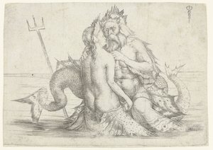 Triton és Nereid ölelkeznek