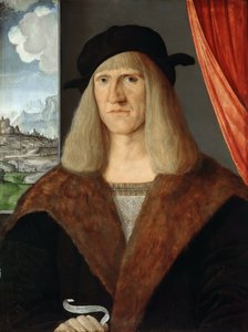 Német: Bildnis eines Deutschen / Nacktes Liebespaar Portrait of a German (Egy német portréja) alkotó: Jacopo de