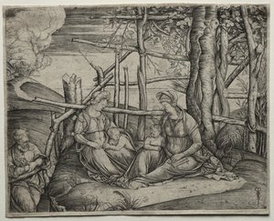 A Szent Család Szent Erzsébettel alkotó: Jacopo de