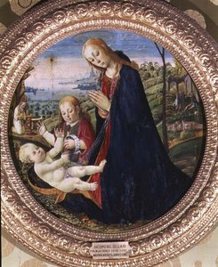 Krisztus Gyermekének imádása (panel) alkotó: Jacopo del Sellaio
