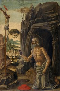 Szent Jeromos mint bűnbánó, 1590 körül (tempera dión)