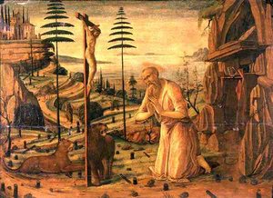 Szent Jeromos az imában alkotó: Jacopo del Sellaio