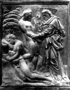 Éva teremtése, tábla a Porta Magnáról, 1430 körül (márvány)