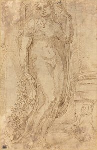 Allegorikus figura macskával és disznóval alkotó: Jacopo di Giovanni