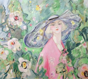Nő kalapban, 1920 körüli (olaj, vászon)