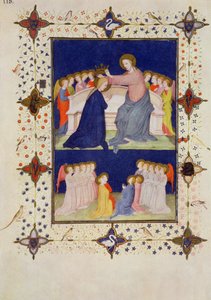 MS 11060-11061 Notre Dame órái: Compline, A Szűz koronázása, a „Tres Riches Heures du Duc de Berry”