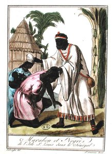 Marabout Saint-Louisból, Szenegál (színes litográfia)