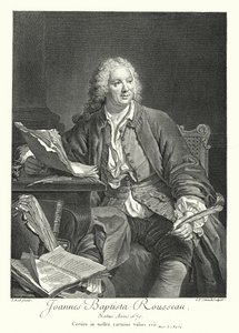 Jean-Baptiste Rousseau francia költő és drámaíró (metszet) alkotó: Jacques Andre Joseph Camelot (after) Aved