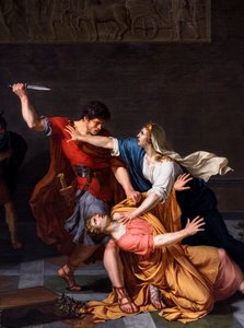 Geta meghal anyja karjaiban, testvére, Caracalla parancsára meggyilkolták.
