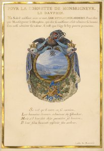 Tájképes címerpajzs alkotó: Jacques Bailly