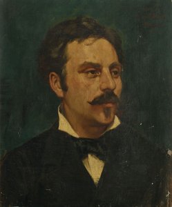 Gabriel Fauré zeneszerző portréja 1845-1924, 1878. alkotó: Jacques Baugnies