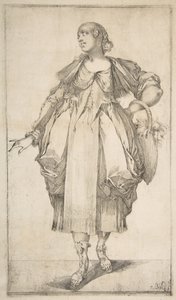 Kertész kosárral a karján, a Hortulanae sorozatból, 1612-16.