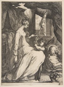 Szűz és gyermek egy angyallal, 1612-16. alkotó: Jacques Bellange