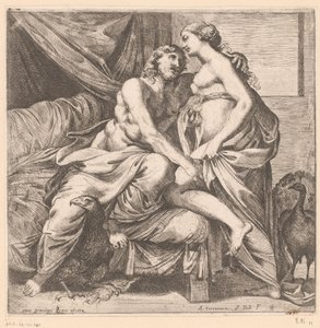 Jupiter és Juno Mitológiai jelenetek a római Palazzo Farnese freskói után (sorozat címe) alkotó: Jacques Belly
