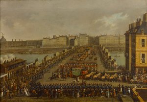 A császári körmenet a koronázási szertartás felé 1804. dec. 2-án.