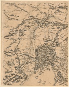 2. tábla, felül középen, „La Rochelle ostroma” című műből alkotó: Jacques Callot