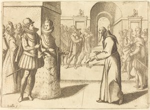 Egy capucio, amely köszönetet mond a bajor királynak alkotó: Jacques Callot