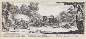 Támadás egy utazóautó ellen alkotó: Jacques Callot