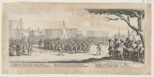 Csapatok toborzása, 2. lap A háború borzalmai sorozatból alkotó: Jacques Callot