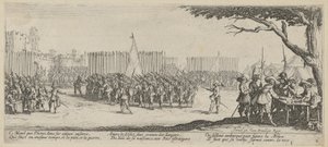Csapatok toborzása, a „Háború borzalmai” sorozat 2. lapja alkotó: Jacques Callot